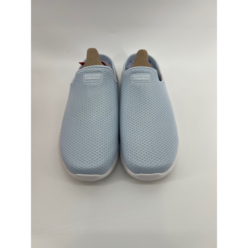 Skechers Go Walk Arch Fit Joy Molly Women 8W Blue Mesh Mules Athleisure Walking